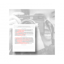 Une précieuse "checklist" : avant toute prise de vue !